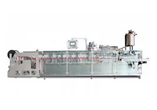 Фасовочная машина HMK-2000 для упаковки продукции в плоские пакеты, дойпаки с носиком с 3-х и 4-х сторонней запайкой