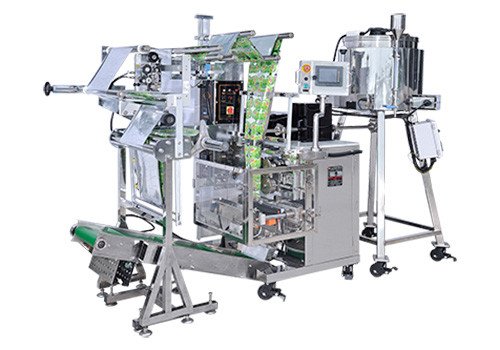 Автоматическая машина JS-14 для дозированного наполнения и упаковки жидкостей (ПЛК управление + сервомотор + пневматическая запайка)