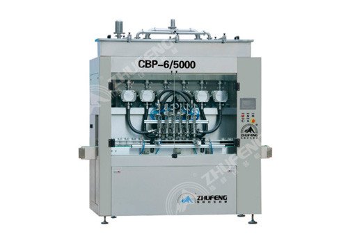 Линейная роторная машина для розлива вязких жидкостей на сервоприводе CBP-6/5000