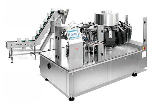 Автоматическая вакуумная упаковочная машина LDZK-120 для фасовки фрикаделек и рыбных шариков в дойпаки 