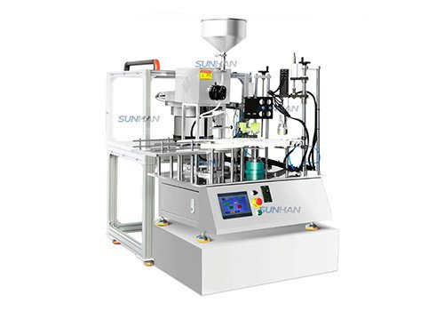 SH-AFC7D Monoblock Automatic Desktop Servo Peristaltic Pump Hair Oil Nail Gel Polish Thick Liquid Filling Capping Machine