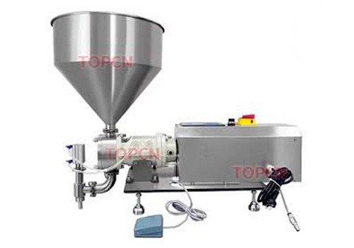 Полуавтоматическая разливочная машина с роторным лопастным насосом для кетчупа и пасты RP-900