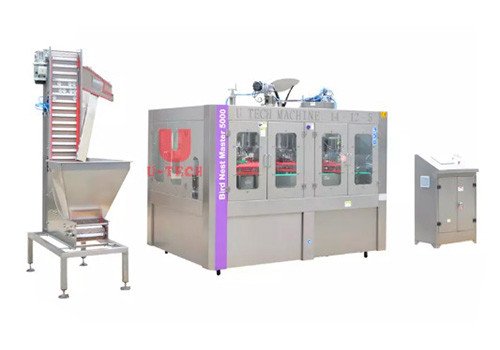 Автоматическая машина для розлива напитков в стеклянные бутылки UT 14-12-5 с укупоркой