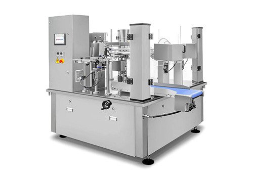 Роторная машина для захвата, наполнения и запайки готовых пакетов RZ10-160E