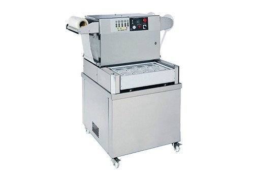 Полуавтоматическая машина J-V053A запайки лотков с заполнением упаковки газом