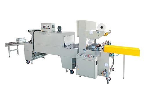 Полностью автоматическая машина LB-600A+LC-1500 с термоусадочным туннелем для упаковки в рукавную этикетку
