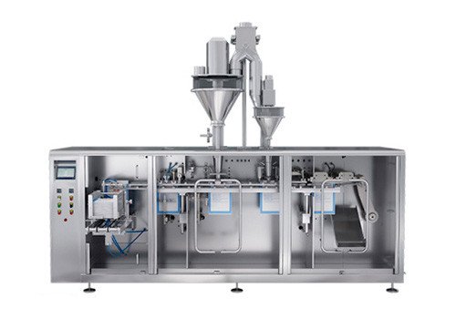 Горизонтальная упаковочная машина HC-240GT/280GT для готовых пакетов с весовым и наполняющим устройством