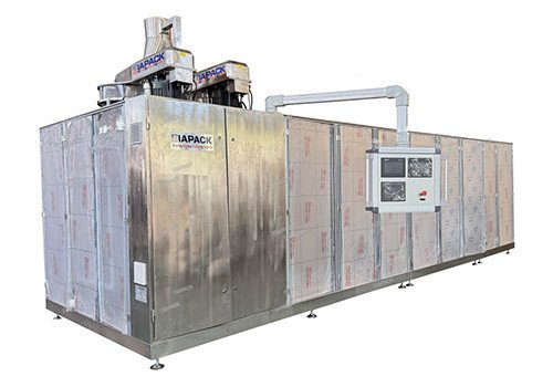 Автоматическая двухкамерная вакуумная упаковочная машина для формирования, наполнения и вакуумирования пакетов ZL100A/ZL100V/ZL100V2