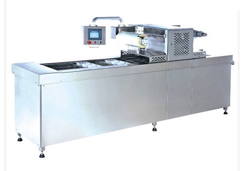 Автоматическая машина J-V056CA для запайки лотков под вакуумом или с заполнением газом 