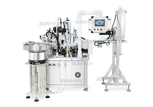 SH-AFC17R Fully Automatic Magnetic Pump Small Roller Ball Bottle Perfume Essential Oil Filling Capping Machine with Bottle Feeding Structure