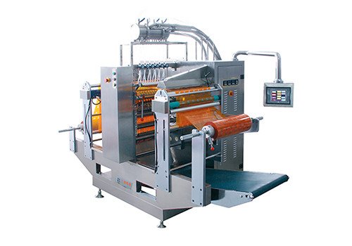 Многоканальная упаковочная машина DXDO-Y900EW для фасовки продукции в пакеты с четырехсторонней запайкой