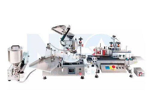 Автоматическая линия для наполнения, укупорки и этикетирования малых бутылок FC1050 (включая машину для установки крышек)