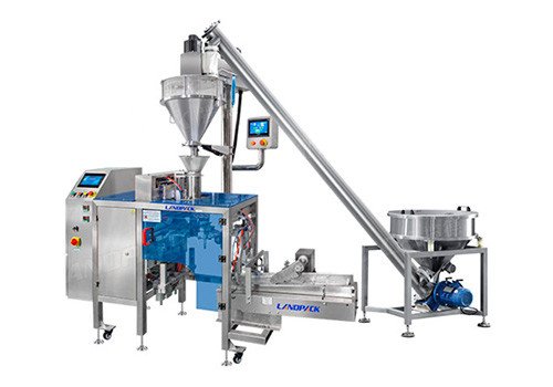 Автоматическая минимашина LDB-300D для упаковки порошка в готовые дойпаки с зиппером и боковой складкой 