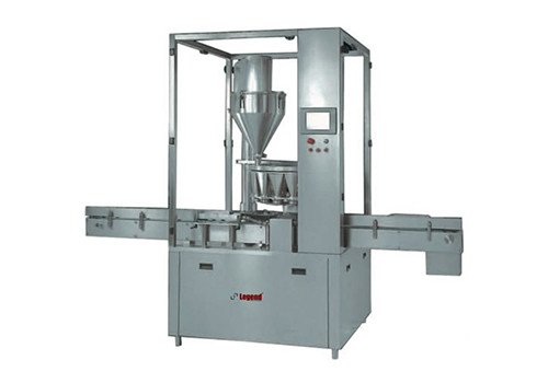 Автоматическая высокоскоростная 16-тиголовочная роторная машина рассыпки порошков шнекового типа