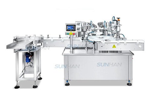 SH-AFC27YT Monoblock Automatic Rotary 316 Magnetic Pump Double Heads Cosmetic Serum Skin Care Dropper Bottle Liquid Filling Capping Machine