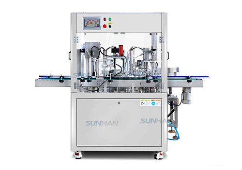SH-AFC28A Fully Automatic Peristaltic Pump Monoblock Rotary Irregular Bottles Car Perfume Cosmetic Oil Liquid Filling Capping Machine
